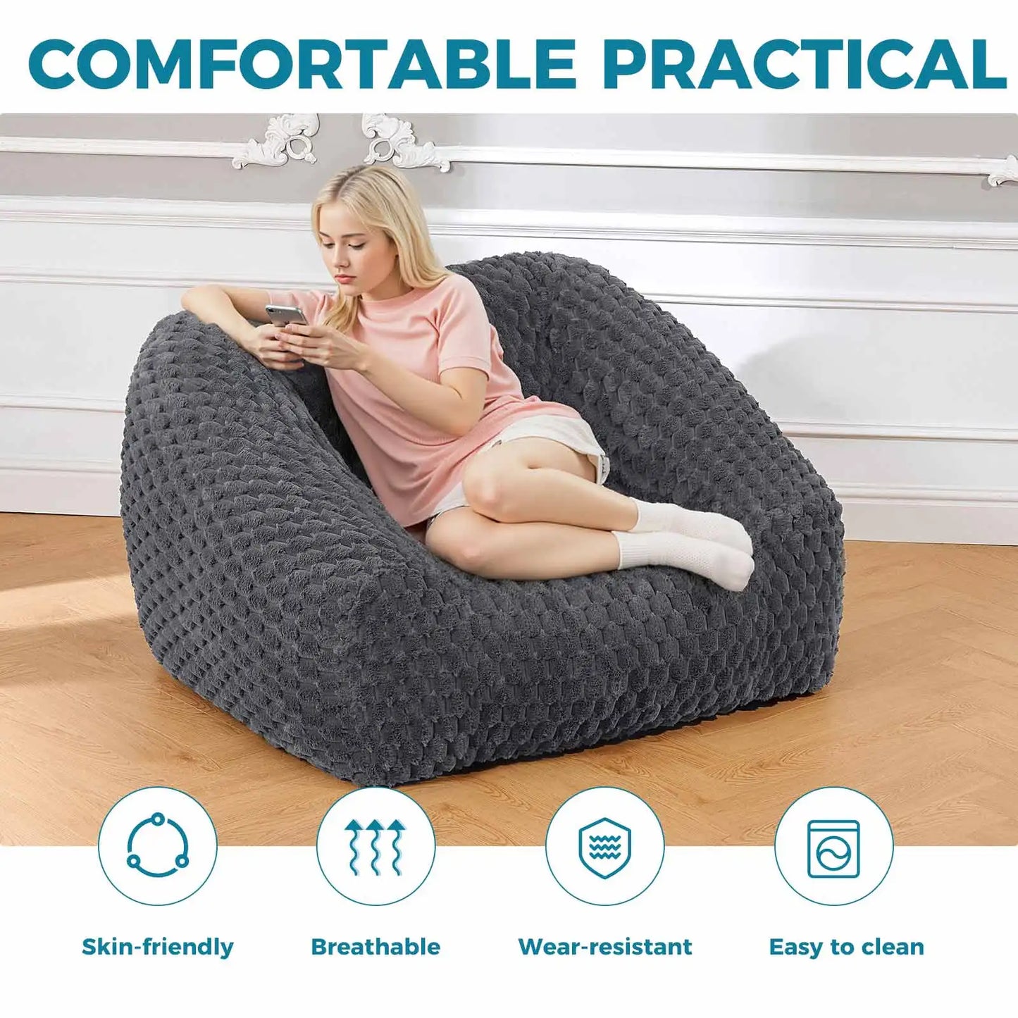Chair Bean Bag Chair Memory Foam Sofa For Adults And Teens