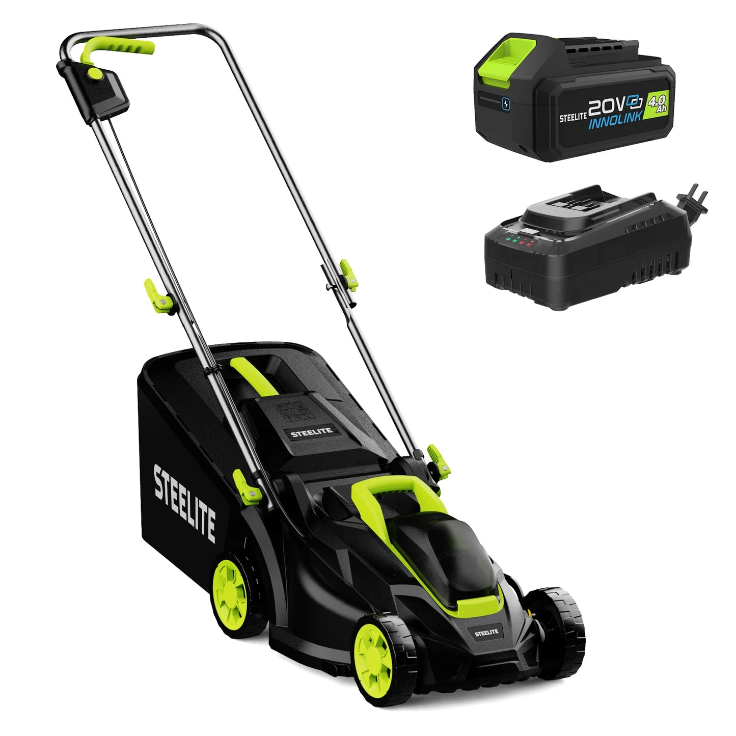 Deli Electric Lawn Mower 21V 4.0Ah Battery Included