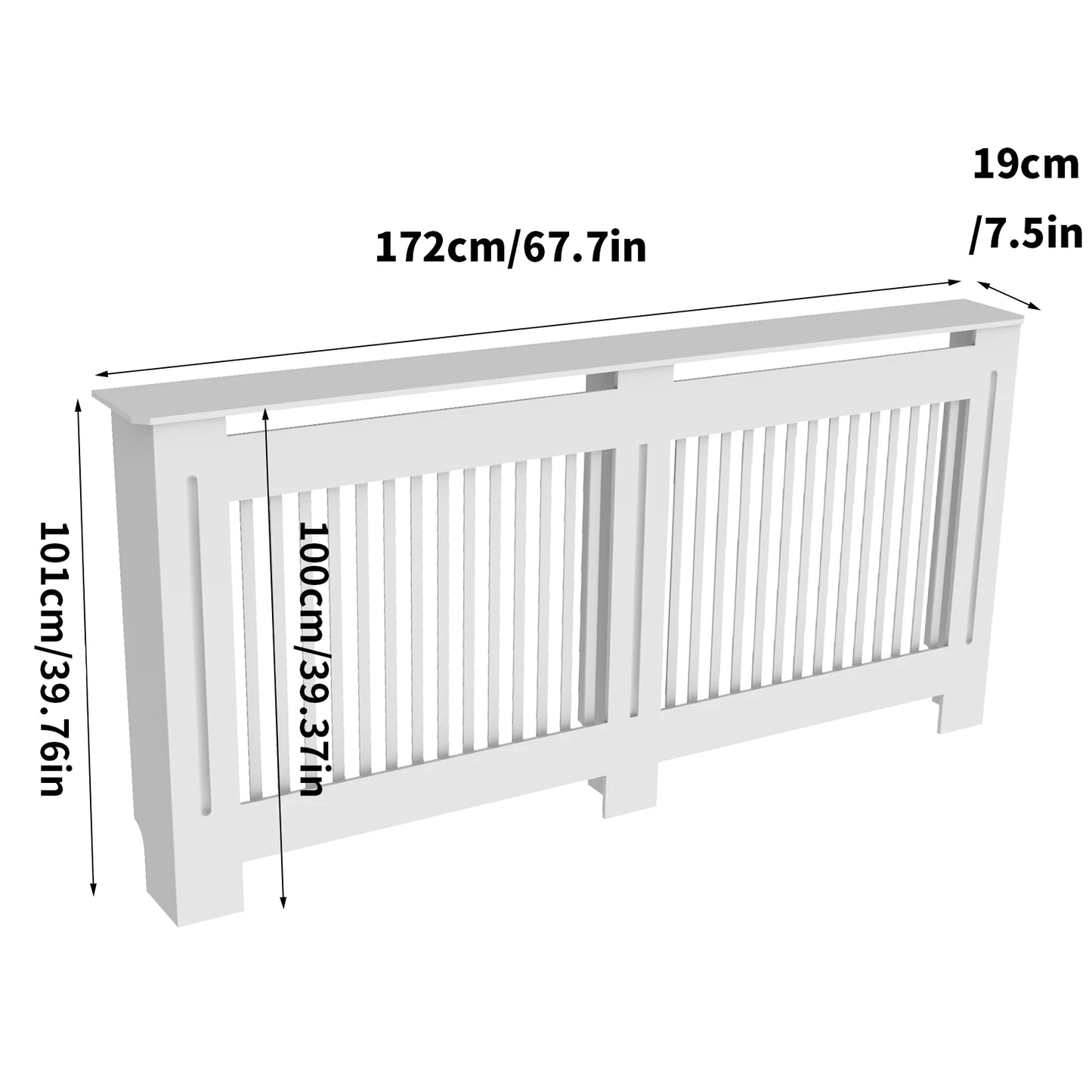 Modern Radiator Cover Grill Cabinet MDF Cupboard Vertical Horizontal Style