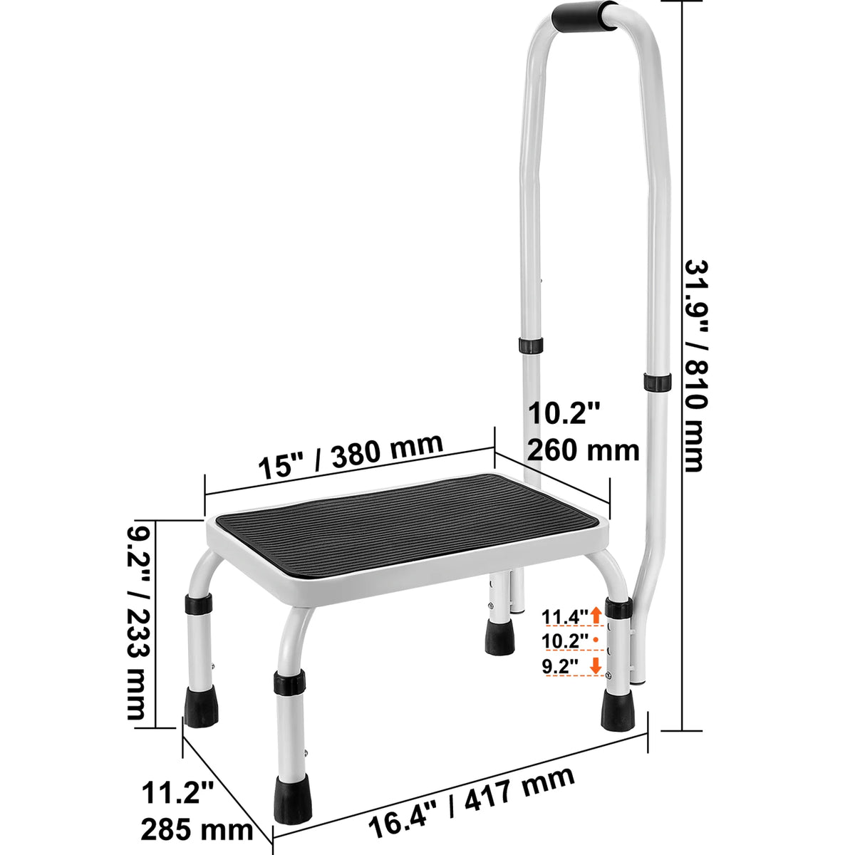 SucceBuy Adjustable Step Stool For Home Bathroom Or Pet Use