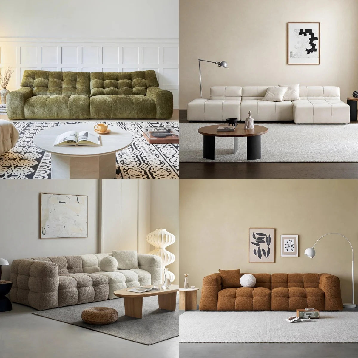 Italian-Style Full Genuine Cowhide Leather Sofa Modern Luxury