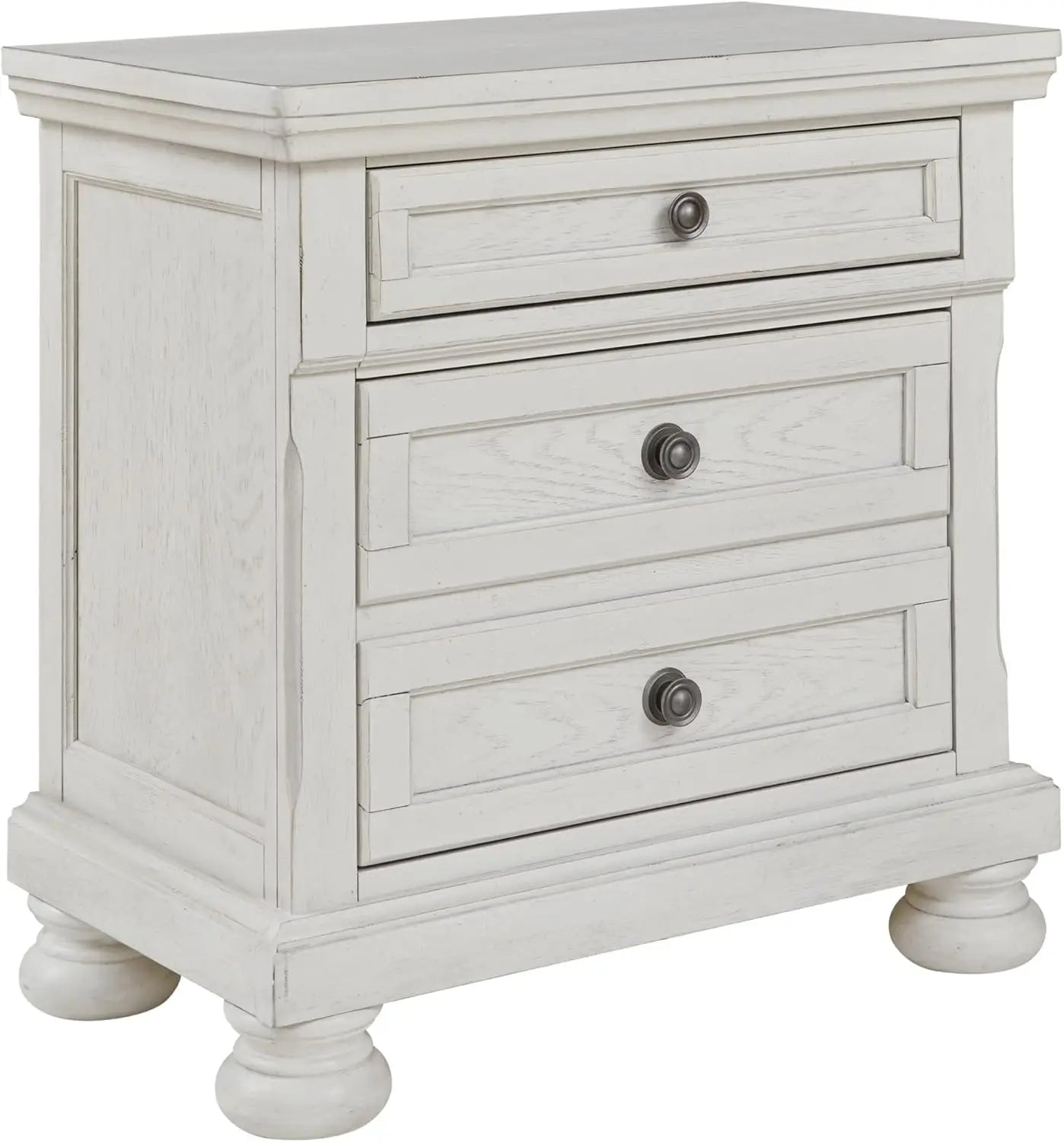 XMSJ Flynnter 2 Drawer Nightstand With Hidden Tray Classic