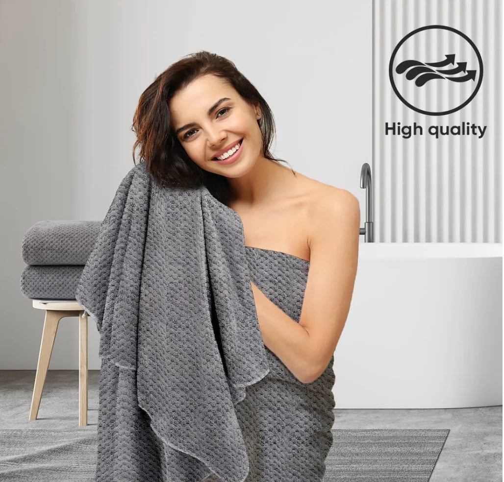 Microfiber Bath Towel Set 2 Ultra Soft Absorbent Quick Dry