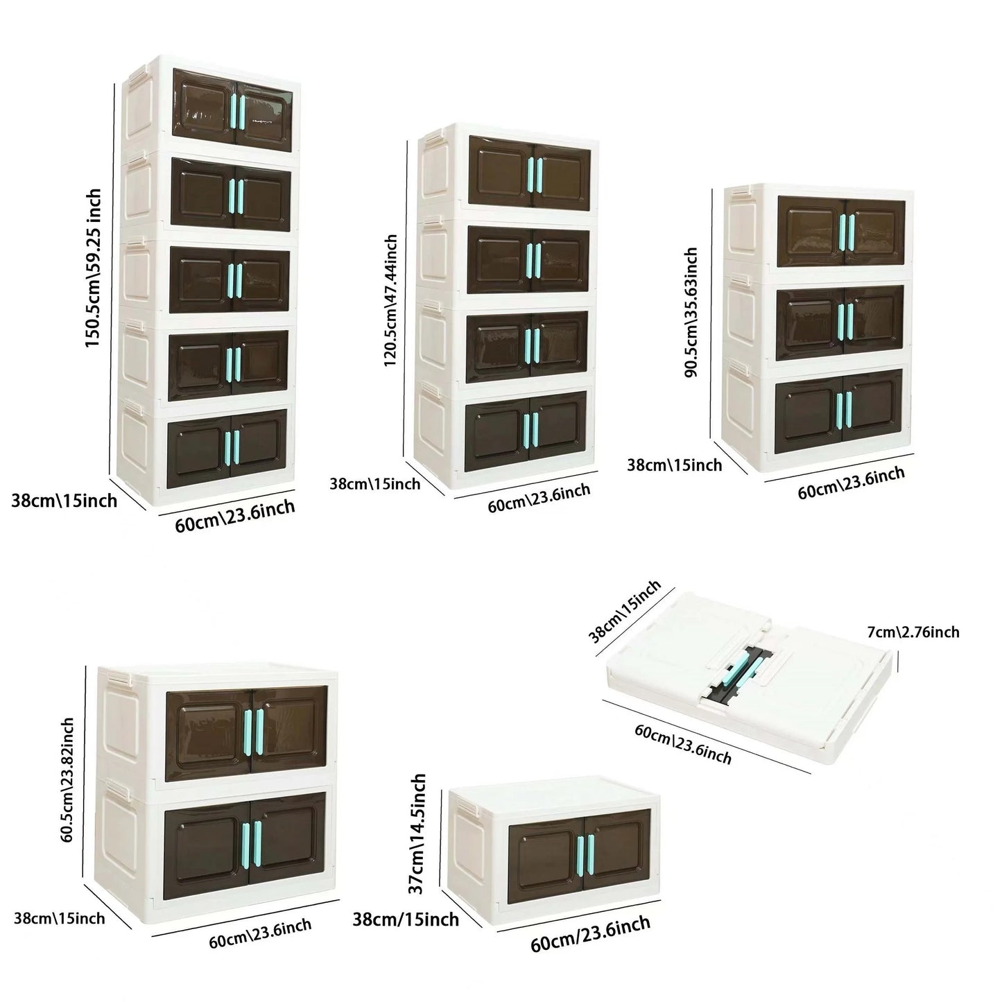 Feature Five Tier Foldable Storage Organizer With Wheels