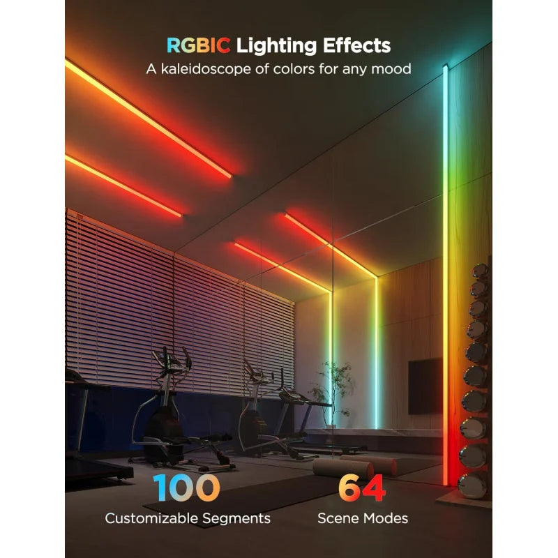Govee RGBIC LED Strip Lights 32.8ft w/Covers - Smart (Alexa/Google), Diffuser Channel for Bedroom, Cabinet