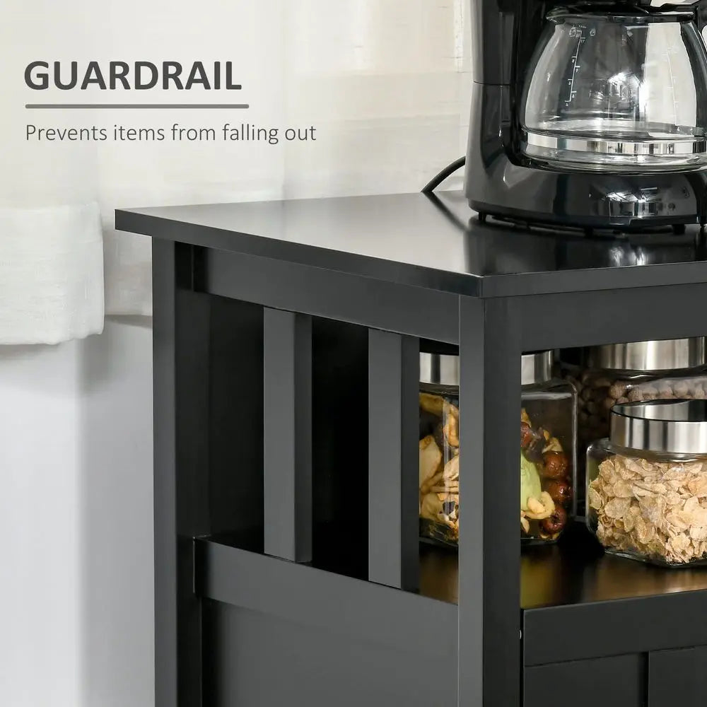 Sideboard Buffet Cabinet With Adjustable Shelves And Console Table