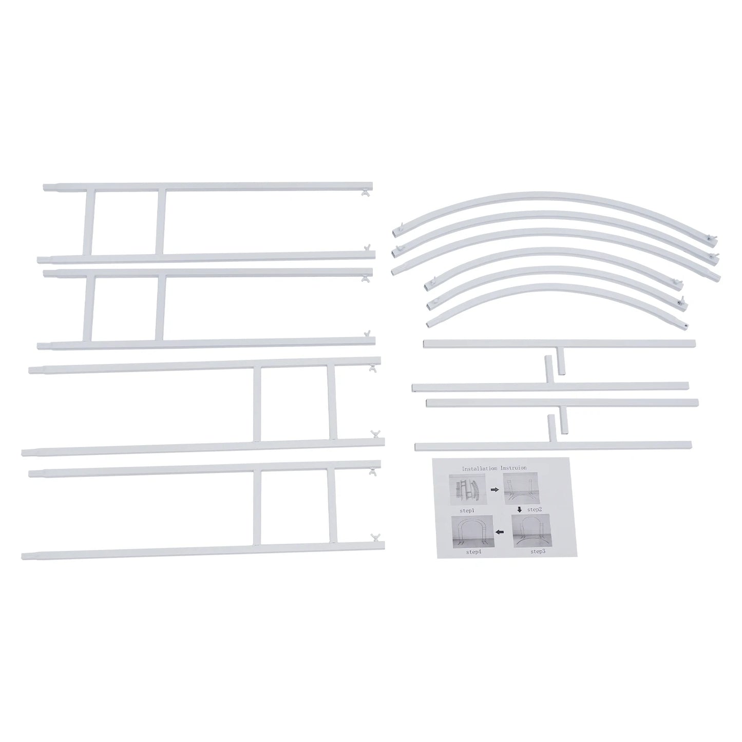 NONECN Metal Open Arch Backdrop Stand Double Arch For Ceremony