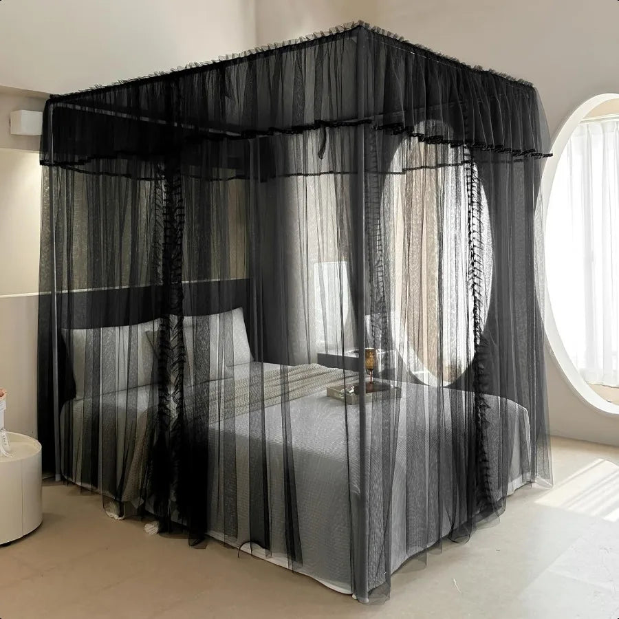 Guangdong Bed Canopy Netting 4 Corner Ruffle Mosquito Net