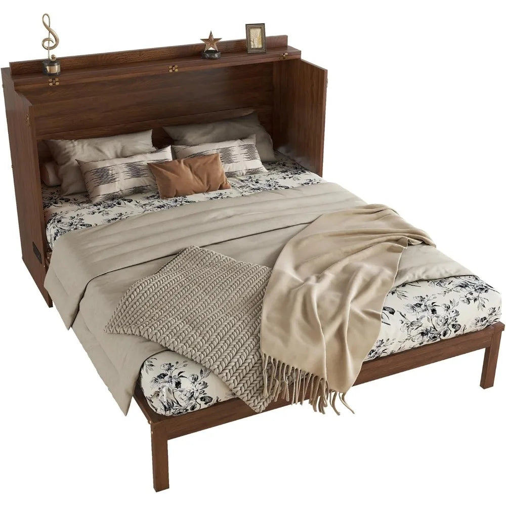RBXC Murphy Bed Cabinet With USB Charging Station And Storage