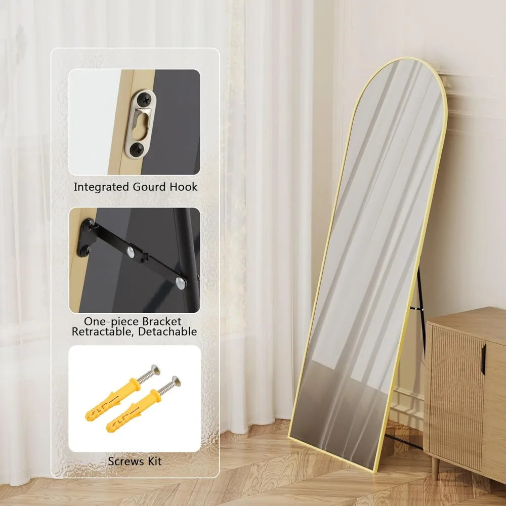 Arched Floor Mirror Vintage Style For Bedroom Living Room Decor