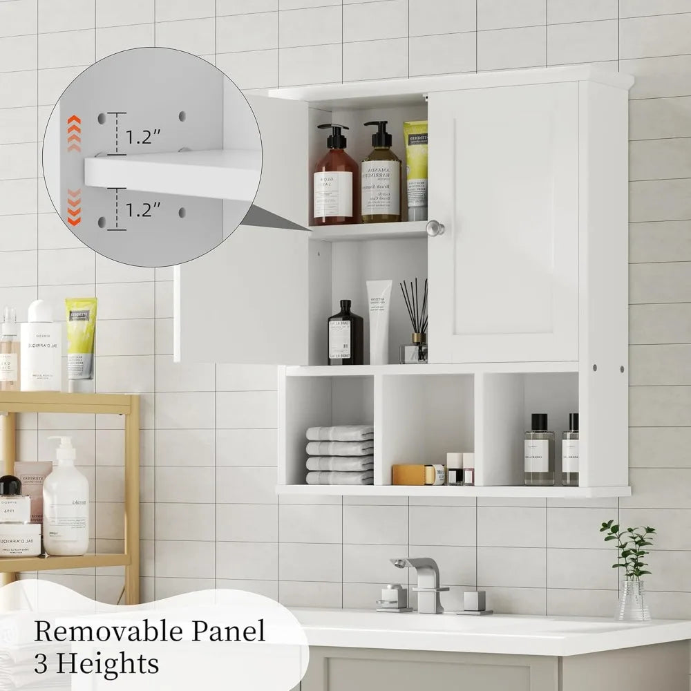 Bathroom Wall Cabinet Over Toilet With Adjustable Shelf