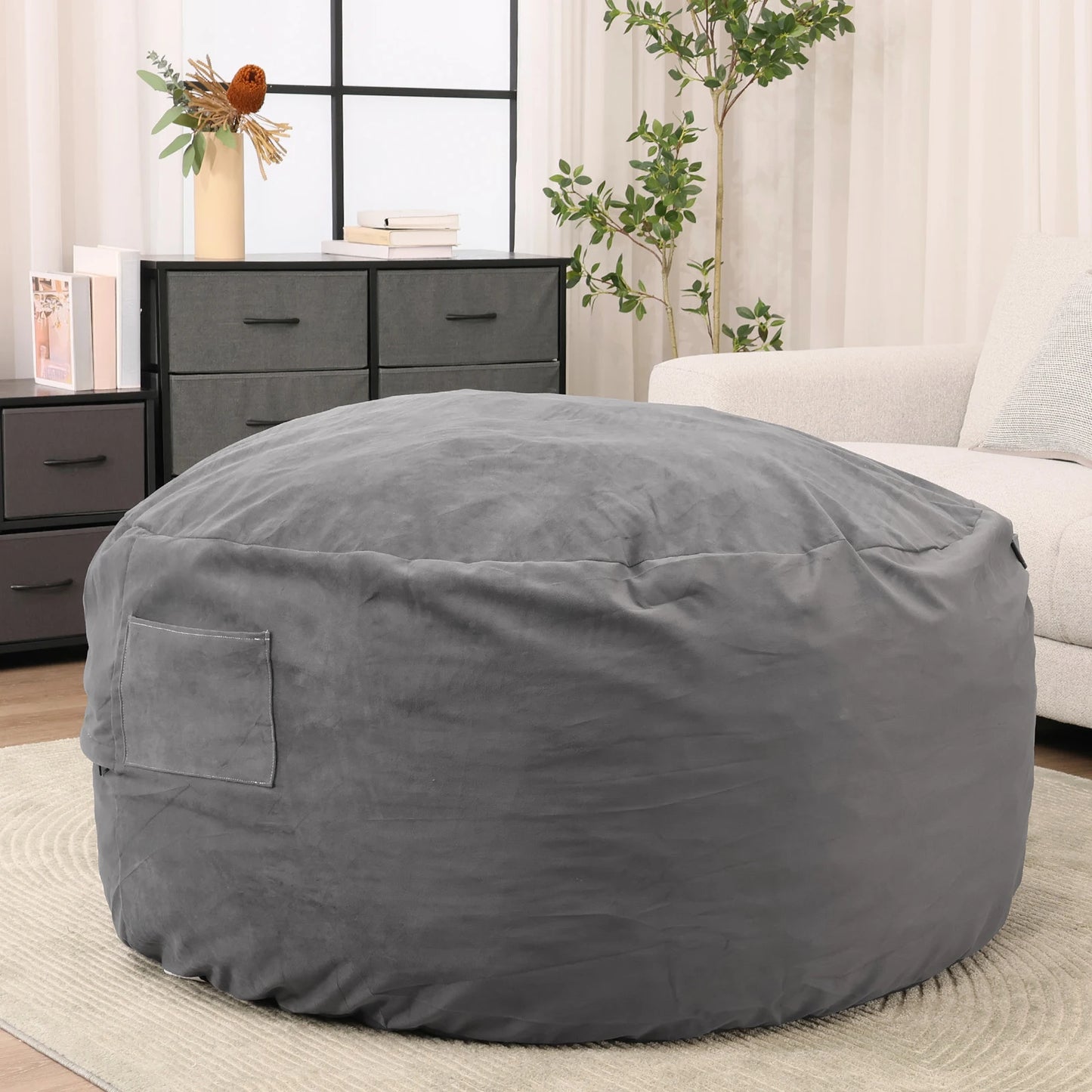 JHK Bean Bag Chair for Gaming Reading with Removable Cover