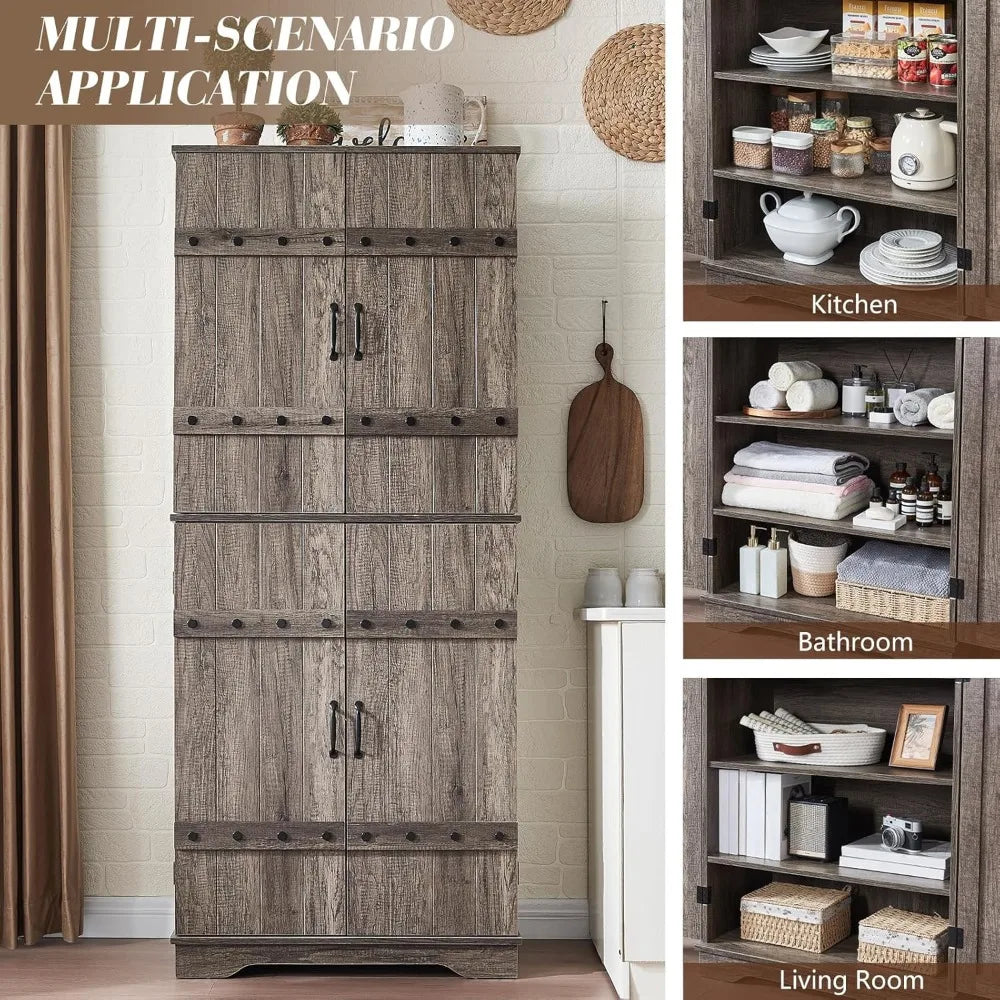 Big Boss Home And Garden Tall Farmhouse Pantry Cabinet