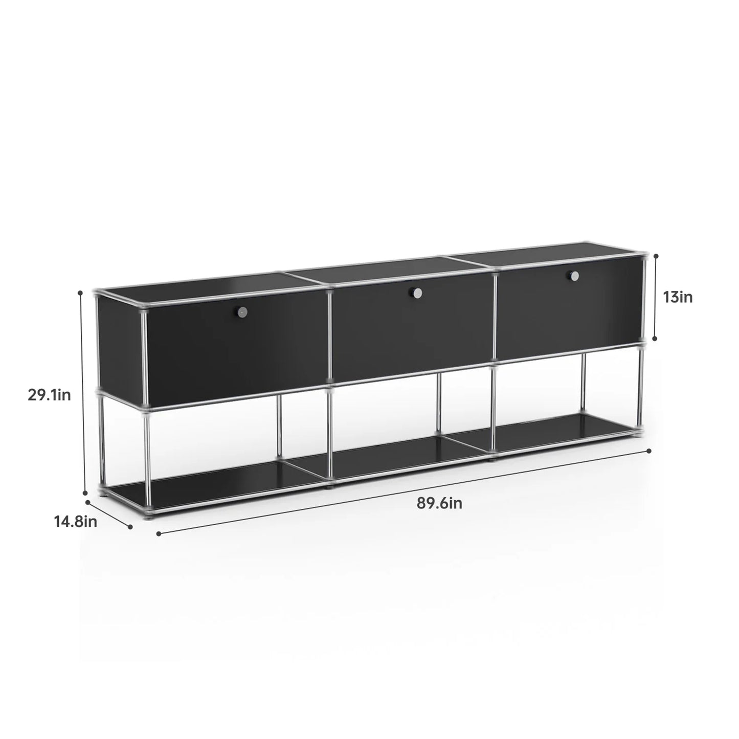 Cell Modern Stainless Steel Storage Cabinet TV Stand