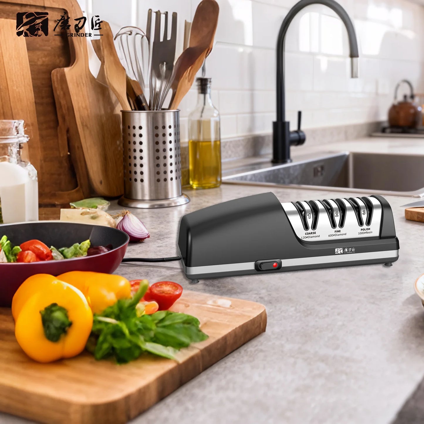 TAIDEA TG2403 Electric Knife Sharpener 3-Stage System