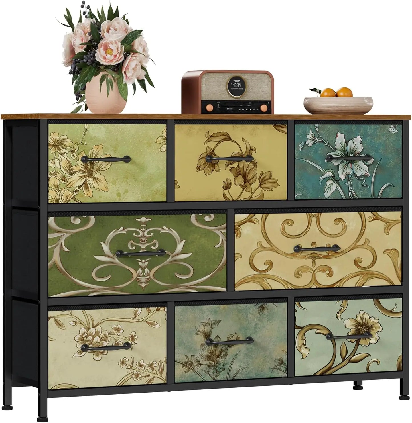 Vertical Dresser For Bedroom Tall Skinny Tower With Fabric Drawers For Living Room Dorm Entryway