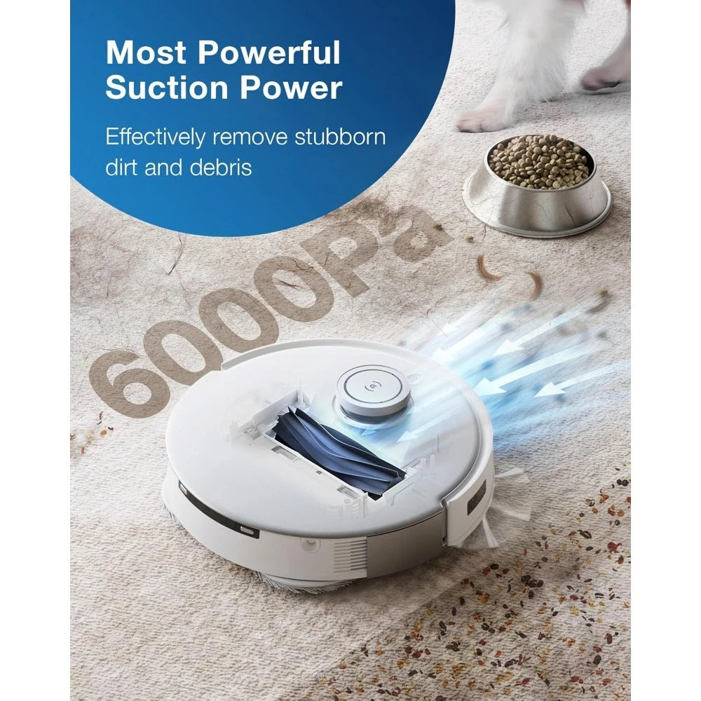 Upgraded version - DEEBOT T20 Omni Robot Vacuum and Mop,Hot Water Mop Washing,Auto Hot Air-Drying,9mm AutoMop Lifting,Dual