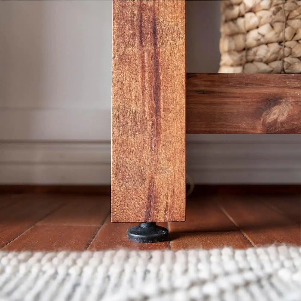 XMSJ Acacia Wood Console Table Farmhouse Entryway Patio