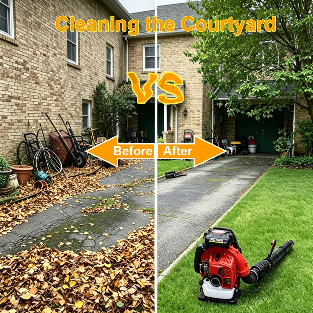 Professional Gas Powered Backpack Leaf Blower Heavy Duty Yard Work