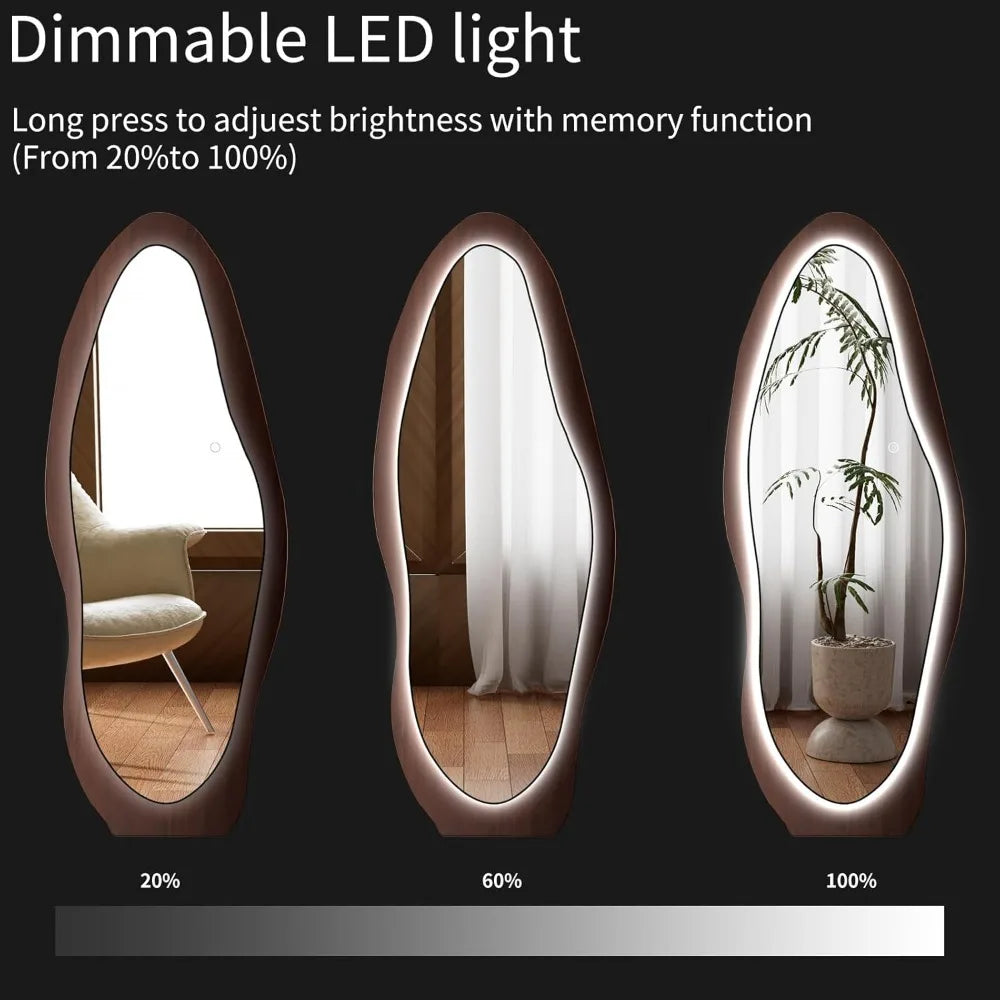 Huanhui LED Full Body Mirror With Lights Shatterproof