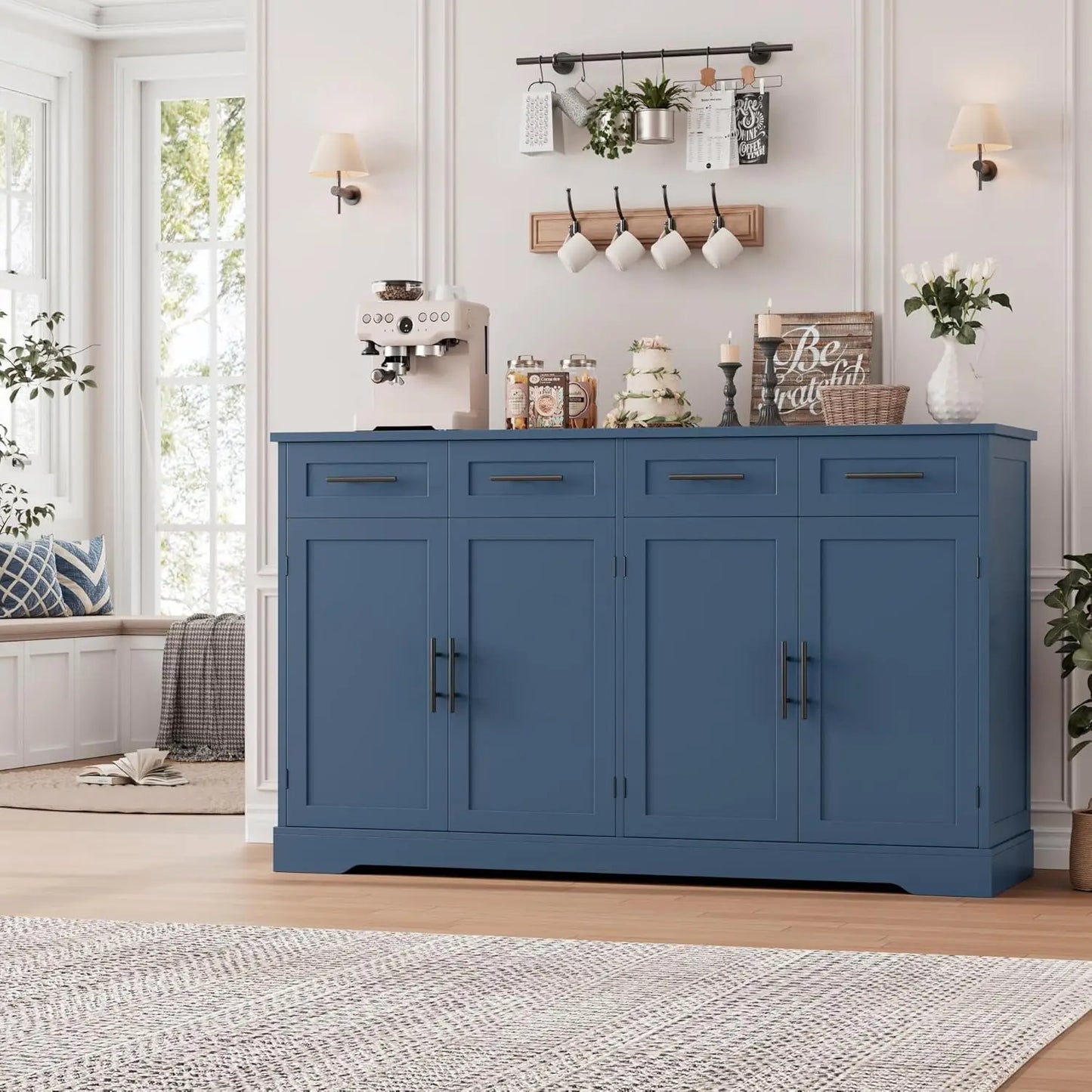 Tongyue Modern Buffet Sideboard with Storage and 4 Drawers