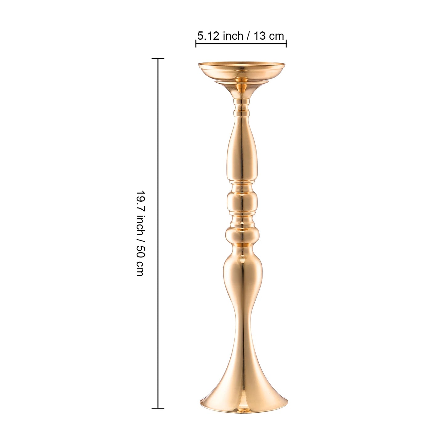 SucceBuy Crystal Wedding Flower Stand Metal Centerpiece Vase