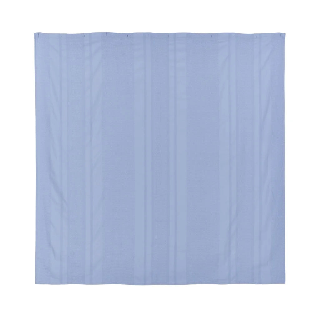 Stylish Cotton Waffle Stripe Shower Curtain 72x72 Durable Reinforced Buttonholes Machine Washable Bathroom Decor Elegant Texture