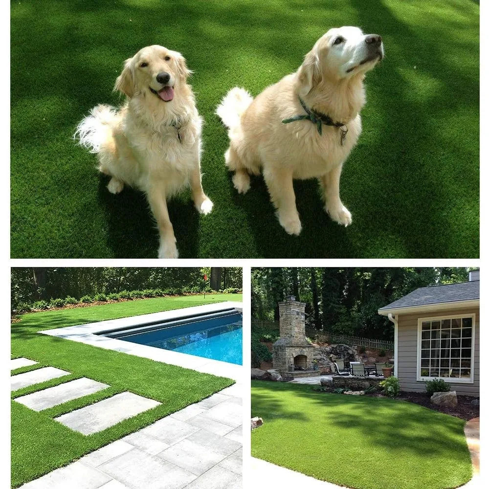 XMSJ Artificial Grass Deluxe Turf for Indoor Outdoor Pets