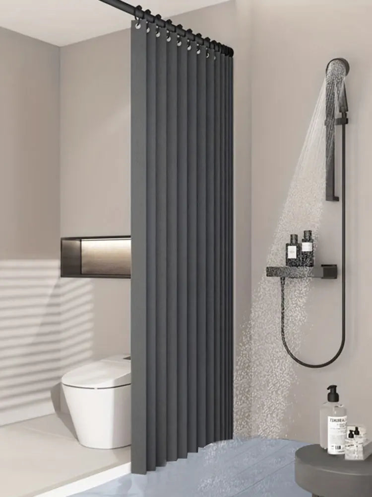 APWIKOGERCraft Foldable Magnetic Shower Curtain with Hooks