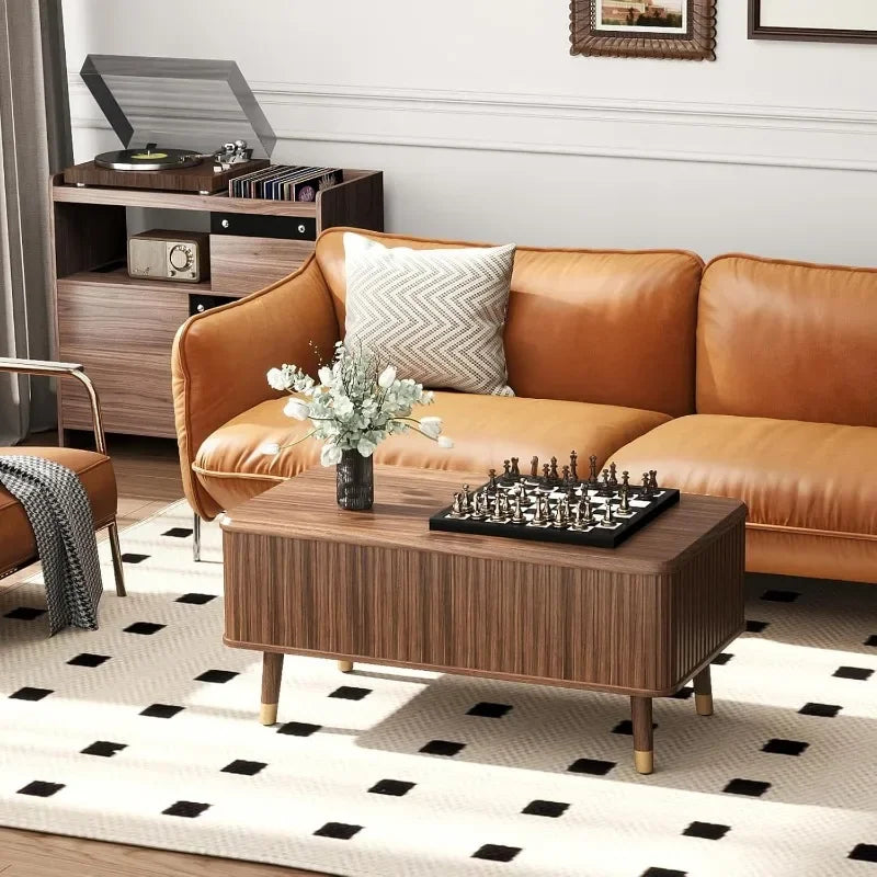 Hign-concerned Lift Top Coffee Table With Hidden Storage