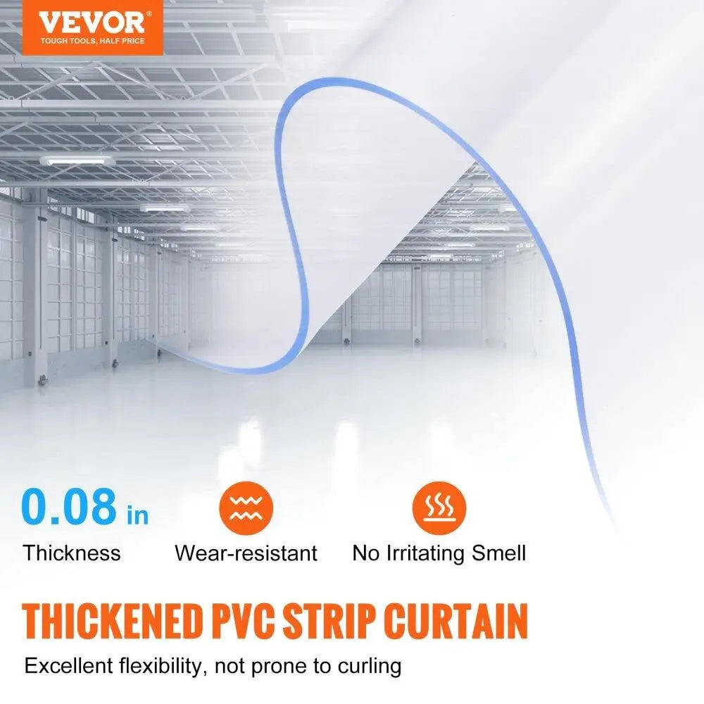 Craft Of Weaving Clear PVC Strip Curtain 8 Pack Freezer