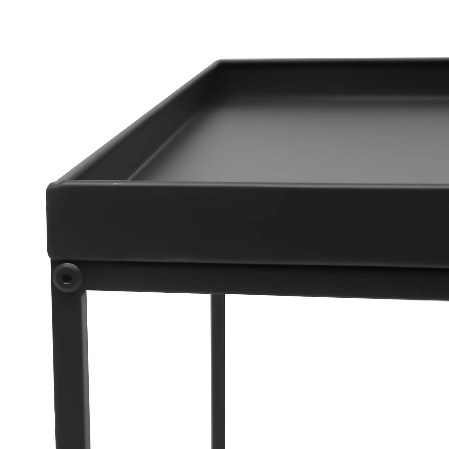 Metal Tray Coffee End Table For Living Room And Home Office