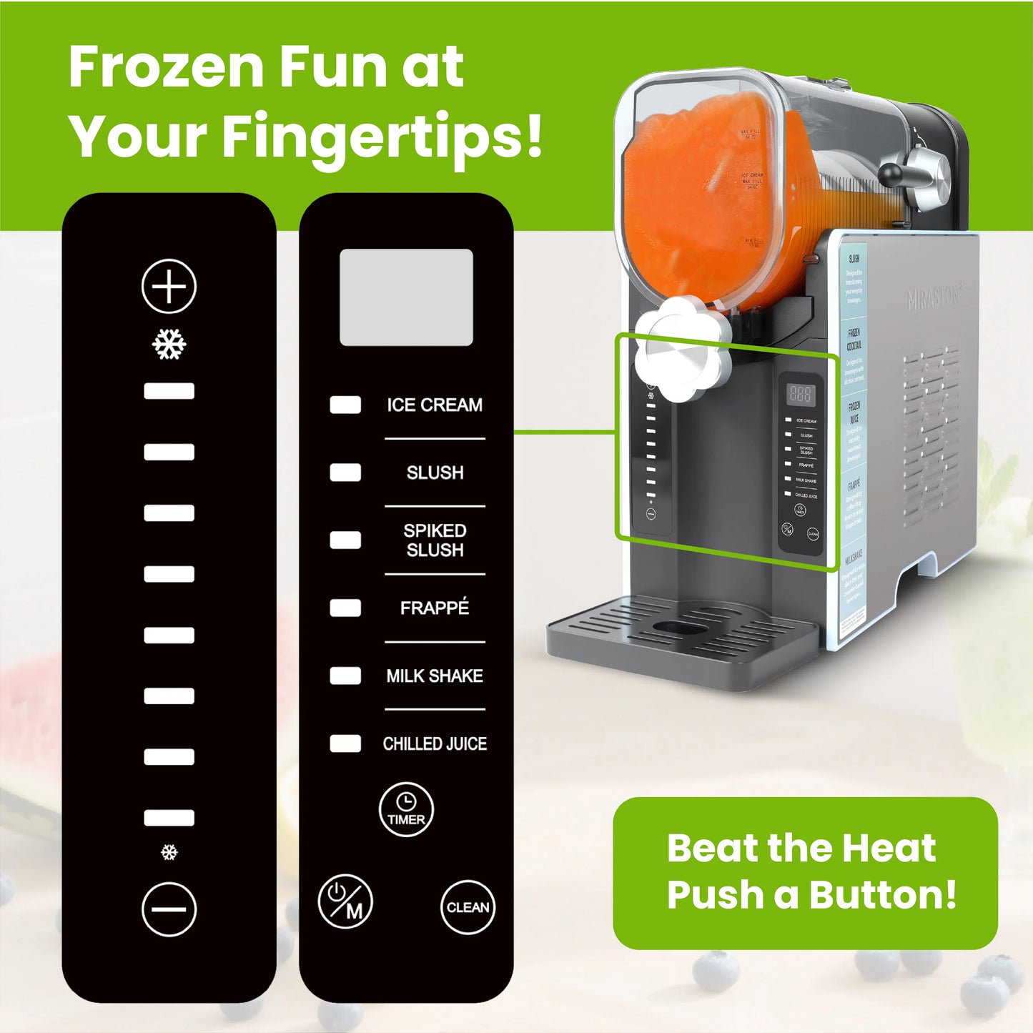 Slushie Machine With Ice Cream Maker For Frozen Drinks