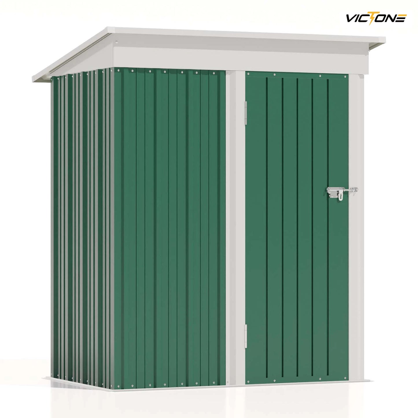 Victone Outdoor Metal Storage Shed With Lockable Door