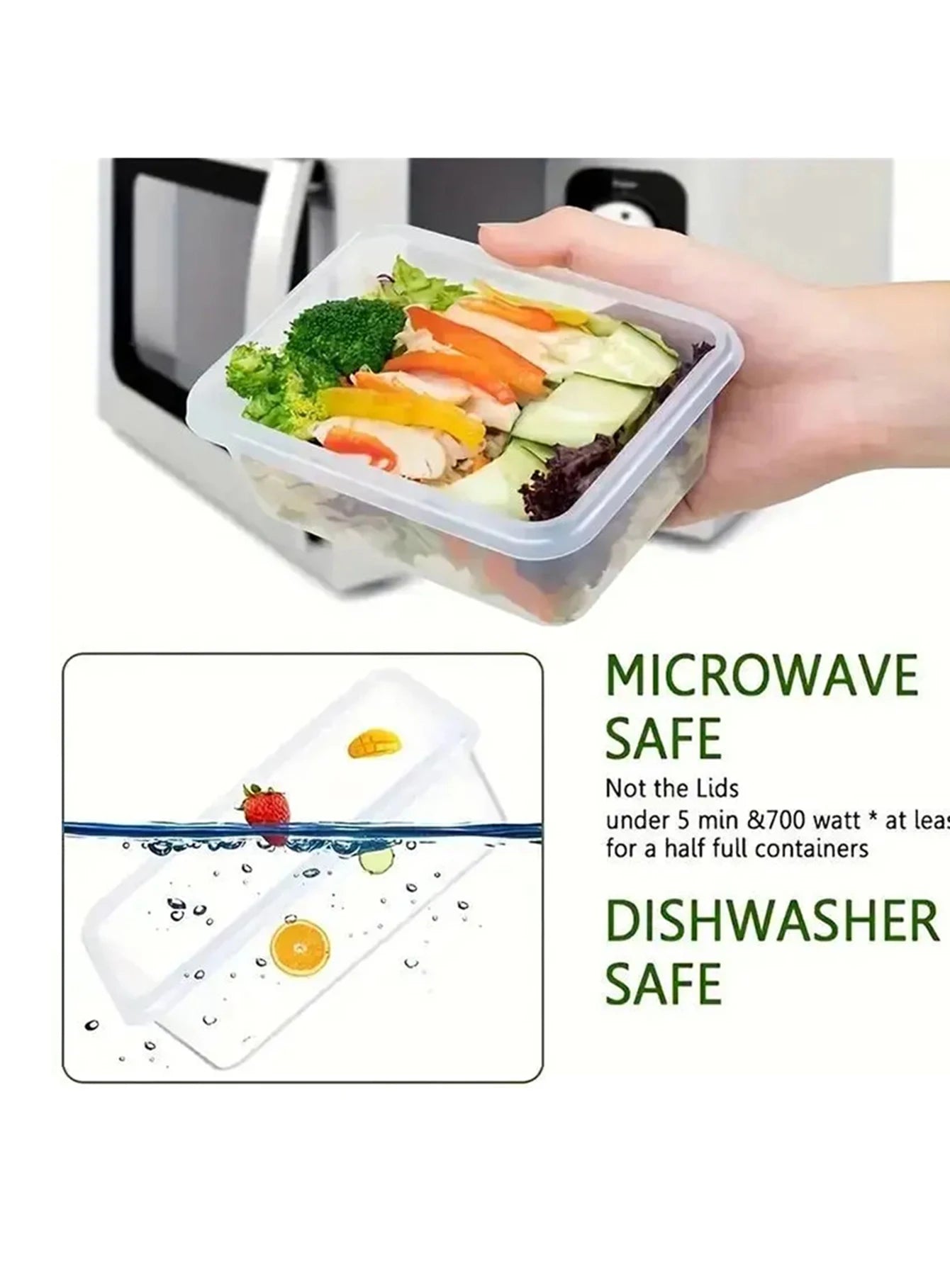 24 Pcs Food Storage Containers Set for Fruits Vegetables Restaurant Kitchen Includes Storage Labels And Pens