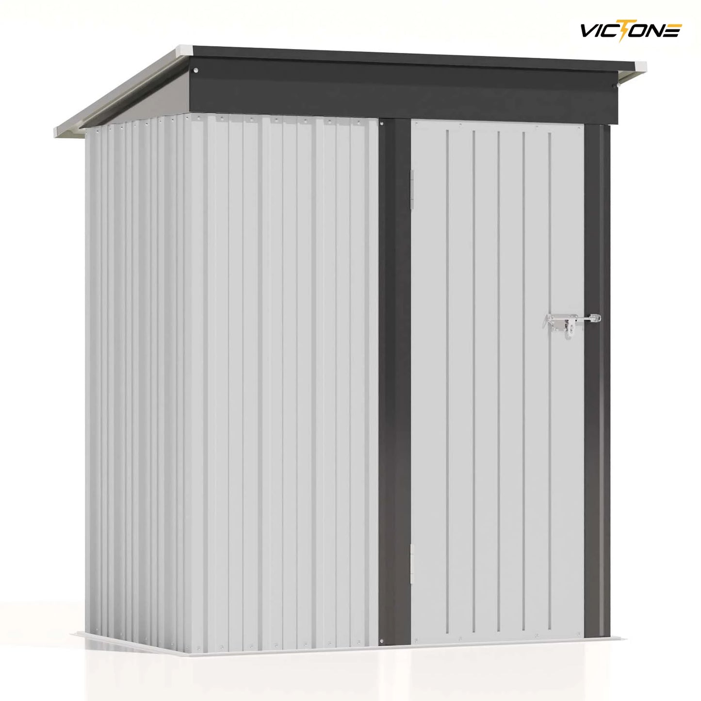 Victone Outdoor Metal Storage Shed With Lockable Door