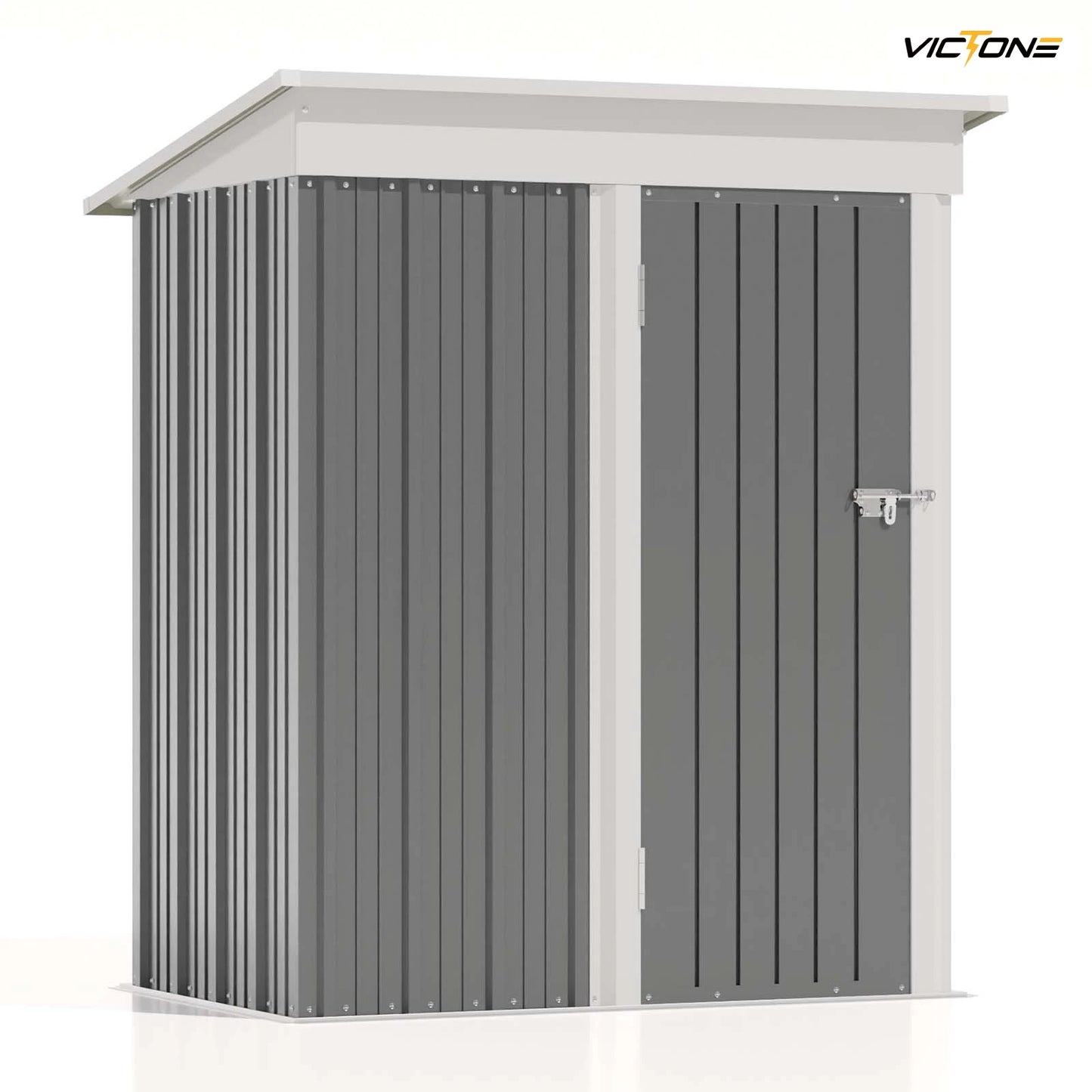 Victone Outdoor Metal Storage Shed With Lockable Door