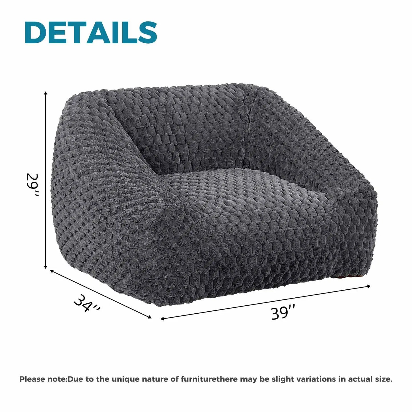 Chair Bean Bag Chair Memory Foam Sofa For Adults And Teens