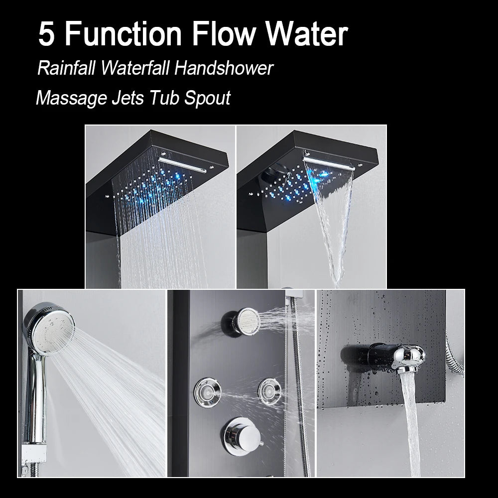 Big Boss Home And Garden LED Light Shower Panel System