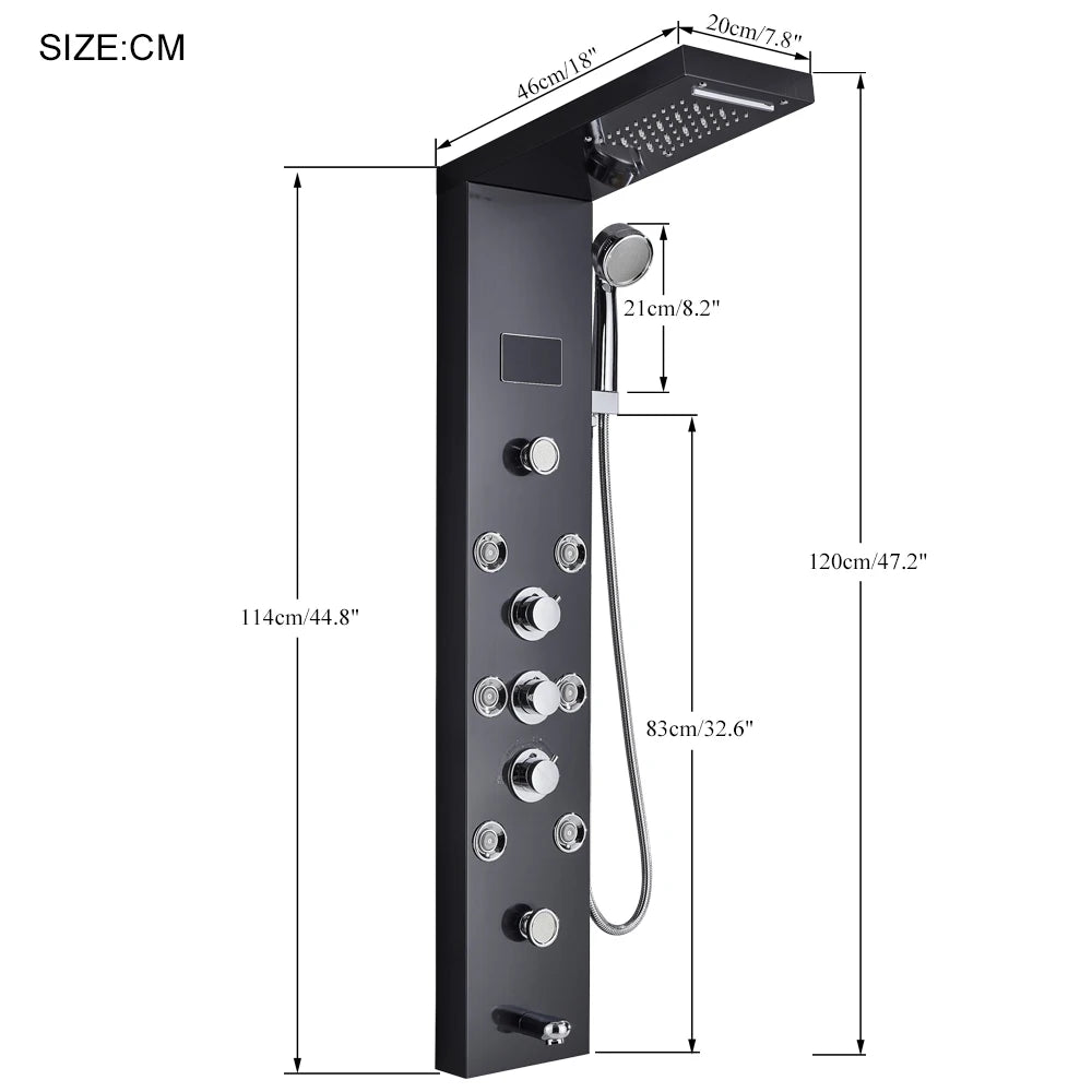 Big Boss Home And Garden LED Light Shower Panel System