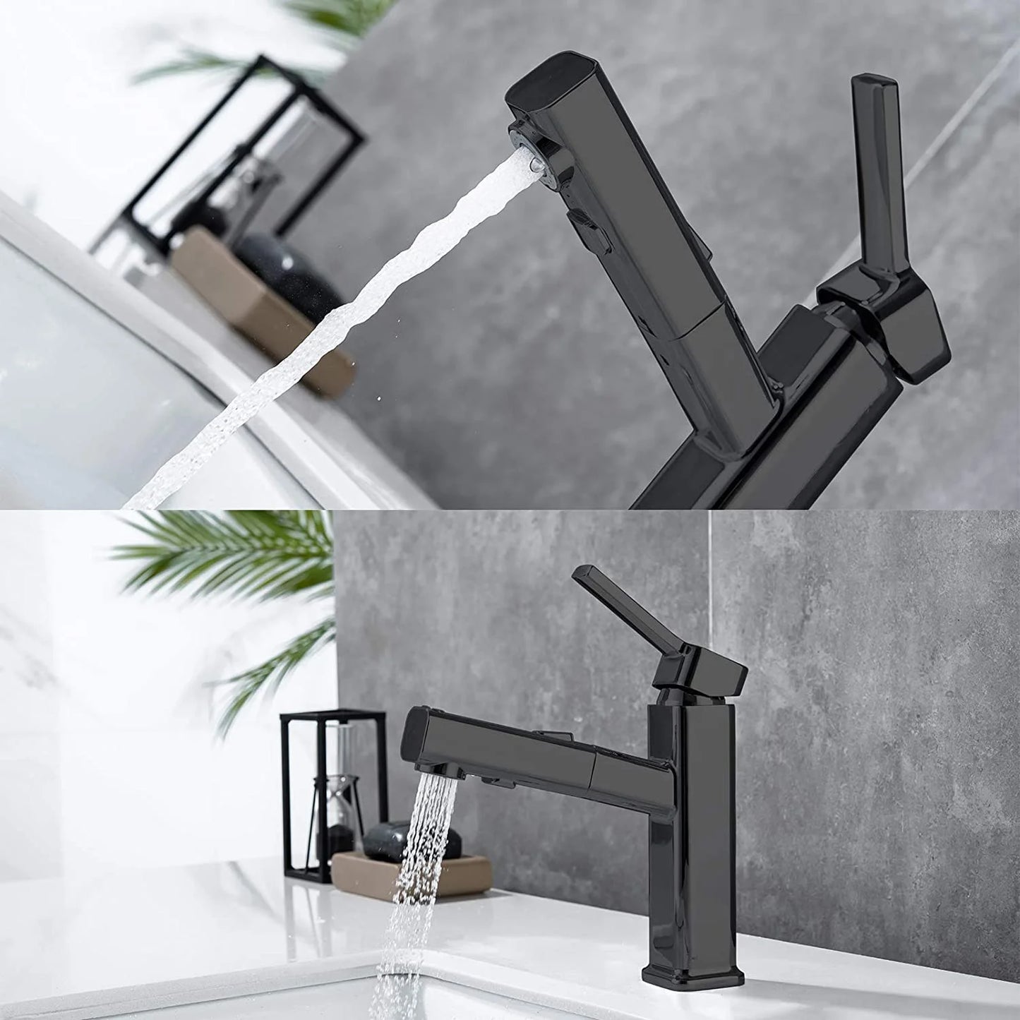DQOK Pullout Basin Faucet Modern Washbasin Mixer Hot Cold