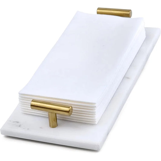Marble Napkin Holder Tray For Guest Towels Paper Towels