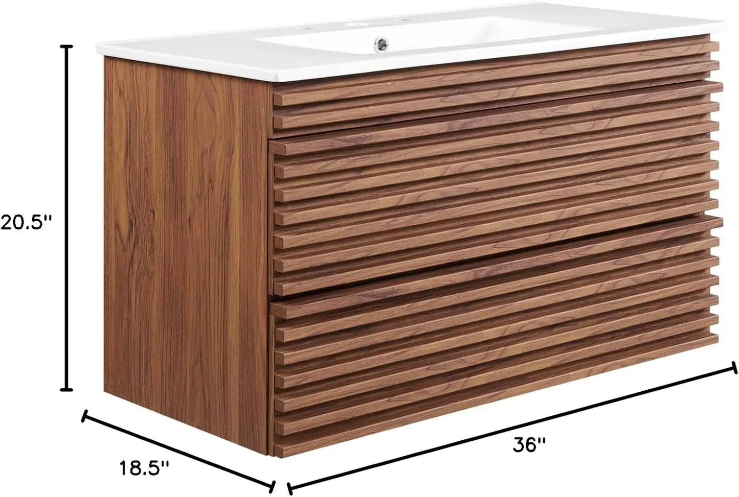 XMSJ Wall Mount Bathroom Vanity Render for Modern Baths