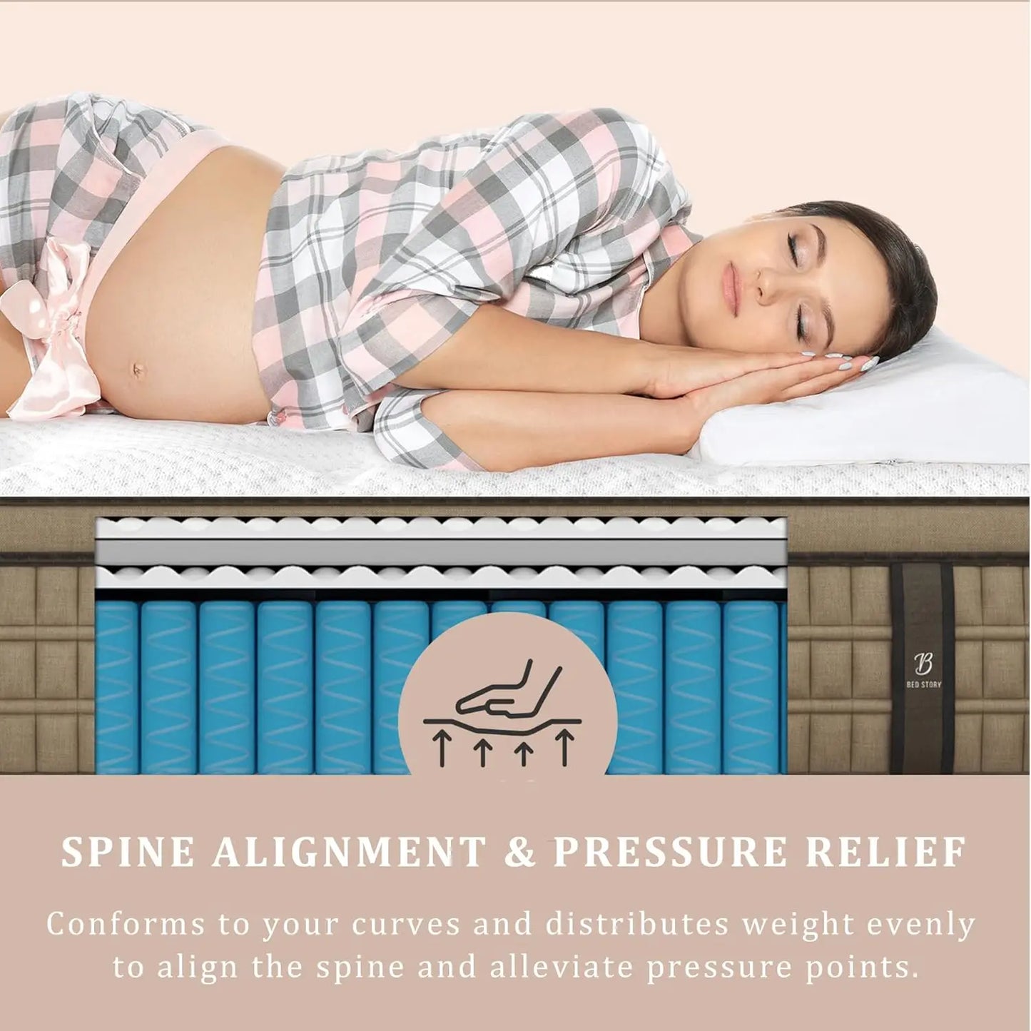 BedStory Hybrid Gel Memory Foam Mattress With Pocket Spring