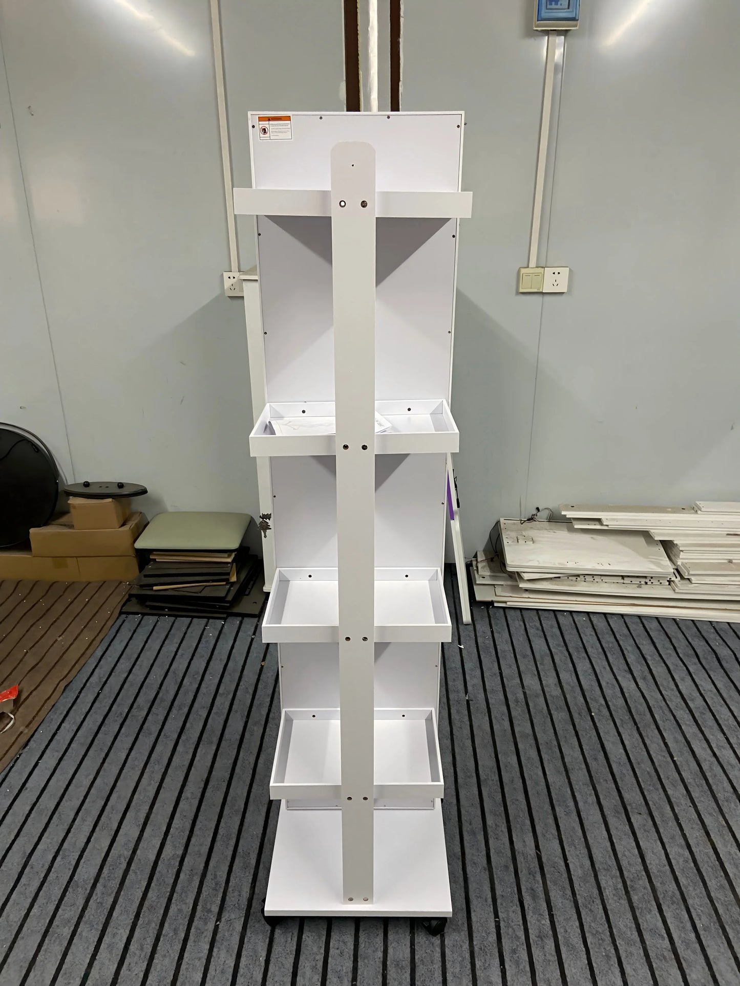 360 Degree Rotating LED Jewelry Armoire With Full Length Mirror Capacity Floor Standing Organizer In 3 Color Dimmable