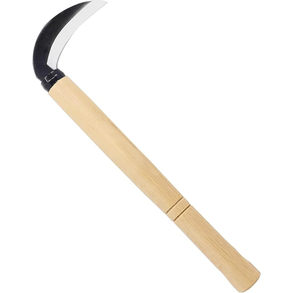 XMSJ Japanese Style Weeding Sickle High Carbon Steel Blade