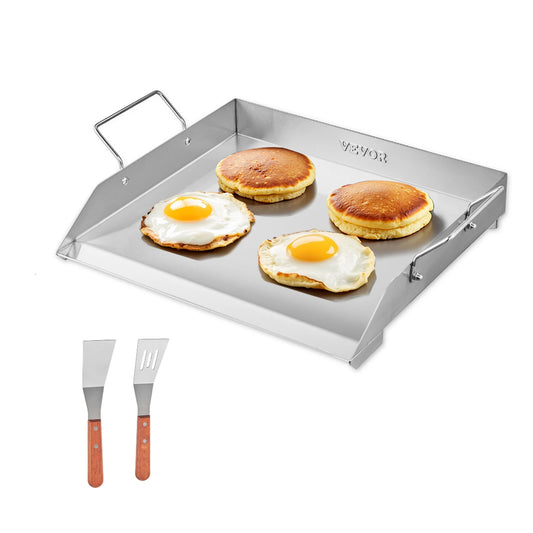 SucceBuy Stainless Steel Griddle Pan Flat Top Gas Grill