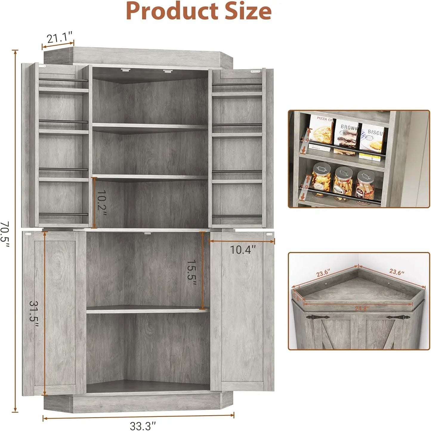 Kitchen Pantry Storage Cabinet With Doors Kitchen Hutch