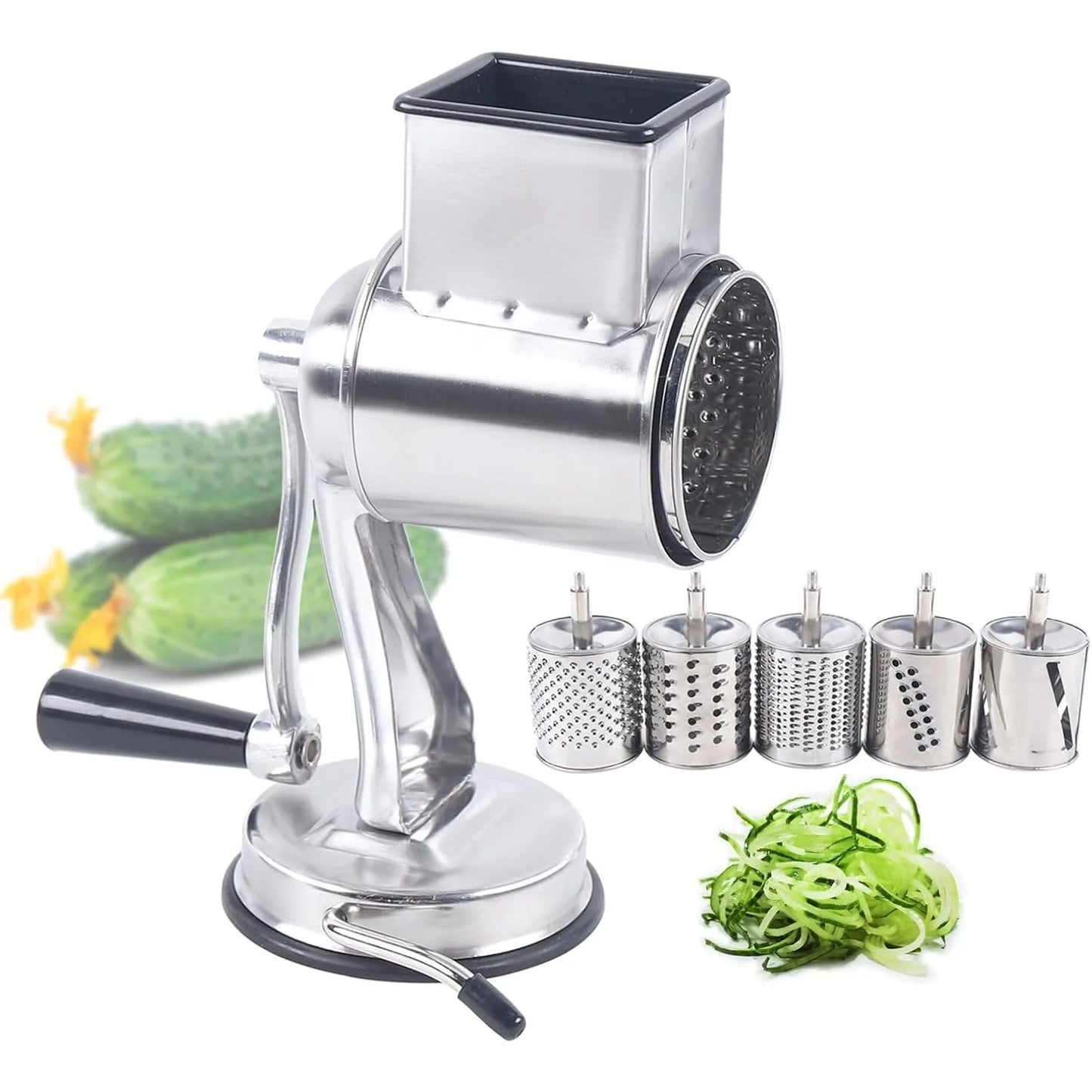 Rotary Cheese Grater Hand Crank 5 In 1 Vegetable Chopper