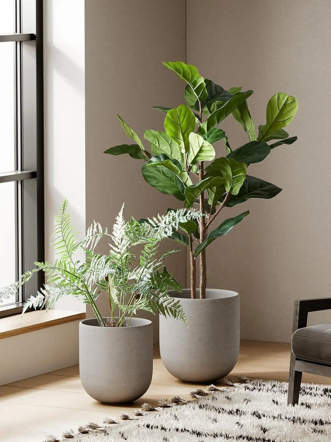 Porcelain Plant Pot With Drainage Hole And Rubber Plug